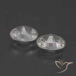 Pedras preciosas de Zircão branco quente natural de 2.37 ct, oval, VVS