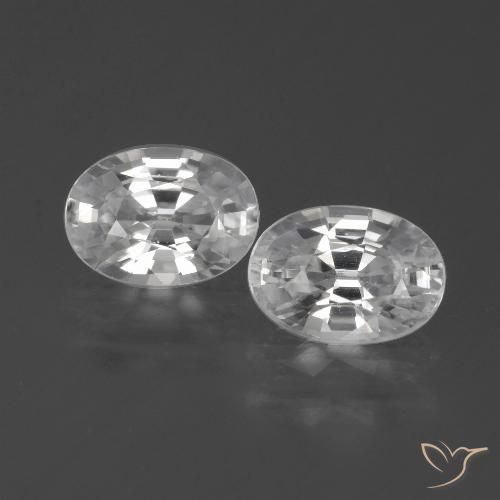 2.46ctw Natural Branco Zircão, oval, VVS-VS