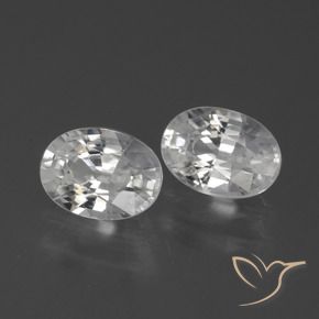 Pedras preciosas de Zircão Branco natural de 2.46 ct, oval, VVS-VS
