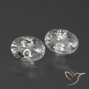 Pedras preciosas de Zircão Branco natural de 2.68 ct, oval, VVS-VS