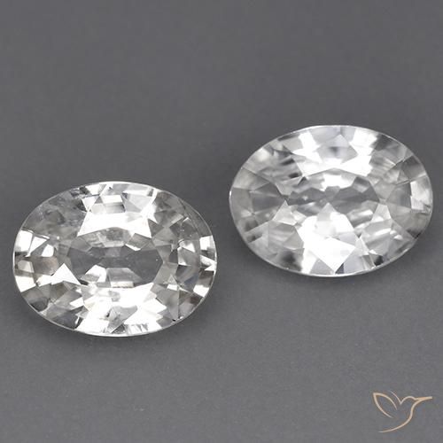 1.96ctw Natural Branco Zircão, oval, VS