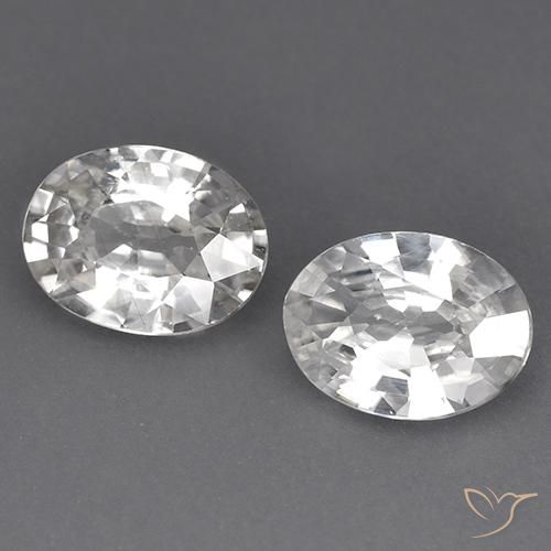 Pedras preciosas de Zircão Branco natural de 1.96 ct, oval, VS