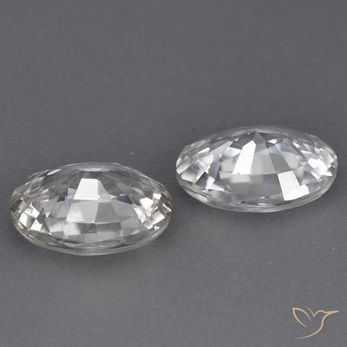 Pedras preciosas de Zircão Branco natural de 1.96 ct, oval, VS