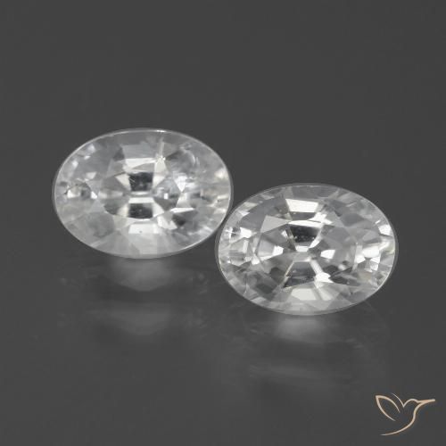 2.57ctw Natural Branco Zircão, oval, VS