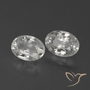 Pedras preciosas de Zircão Branco natural de 2.42 ct, oval, VS