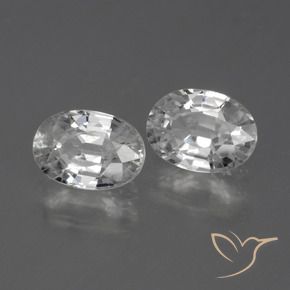 Pedras preciosas de Zircão Branco claro natural de 2.58 ct, oval, VS