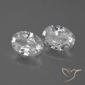 Pedras preciosas de Zircão Branco natural de 2.32 ct, oval, VVS