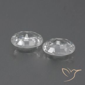 Pedras preciosas de Zircão Branco natural de 2.32 ct, oval, VVS