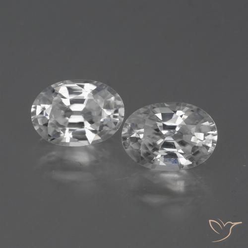 2.31ctw Natural Branco claro Zircão, oval, VVS
