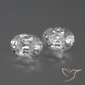 Pedras preciosas de Zircão Branco claro natural de 2.31 ct, oval, VVS
