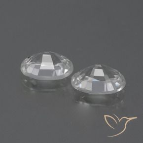 Pedras preciosas de Zircão Branco claro natural de 2.31 ct, oval, VVS