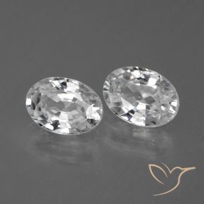 Pedras preciosas de Zircão Branco natural de 2.55 ct, oval, VVS