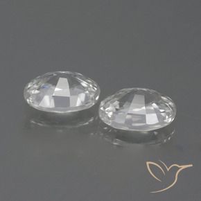 Pedras preciosas de Zircão Branco natural de 2.55 ct, oval, VVS