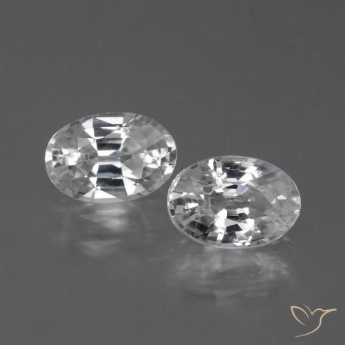 2.37ctw Natural Branco claro Zircão, oval, VVS