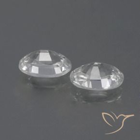 Pedras preciosas de Zircão Branco claro natural de 2.37 ct, oval, VVS