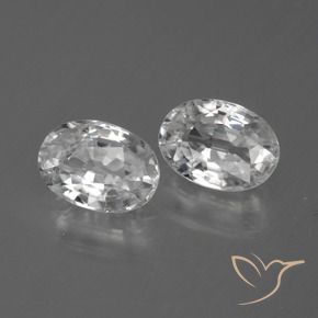 Pedras preciosas de Zircão Branco claro natural de 2.54 ct, oval, VS
