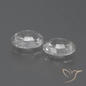 Pedras preciosas de Zircão Branco claro natural de 2.54 ct, oval, VS