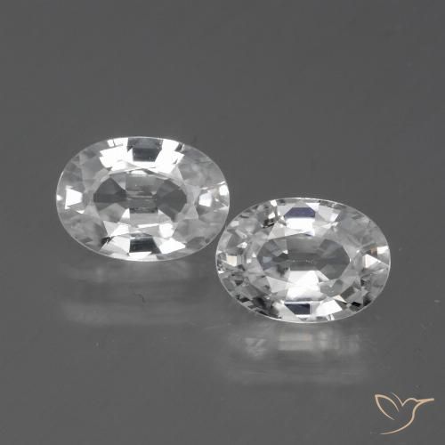 2.59ctw Natural Branco Zircão, oval, VS