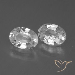 Pedras preciosas de Zircão Branco natural de 2.59 ct, oval, VS