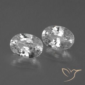 Pedras preciosas de Zircão Branco claro natural de 2.57 ct, oval, VS