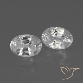 Pedras preciosas de Zircão Branco natural de 2.36 ct, oval, VVS