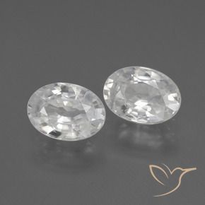Pedras preciosas de Zircão Branco natural de 2.48 ct, oval, VVS-VS