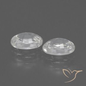Pedras preciosas de Zircão Branco natural de 2.48 ct, oval, VVS-VS