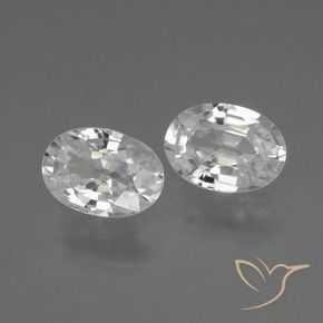Pedras preciosas de Zircão Branco natural de 2.19 ct, oval, VVS