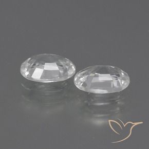 Pedras preciosas de Zircão Branco natural de 2.19 ct, oval, VVS