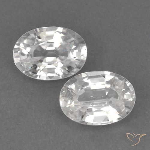 2.48ctw Natural Branco Zircão, oval, VVS