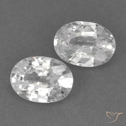 Pedras preciosas de Zircão Branco natural de 2.48 ct, oval, VVS