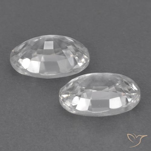 Pedras preciosas de Zircão Branco natural de 2.48 ct, oval, VVS