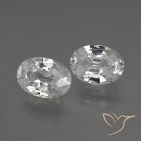 Pedras preciosas de Zircão Branco natural de 2.41 ct, oval, VVS