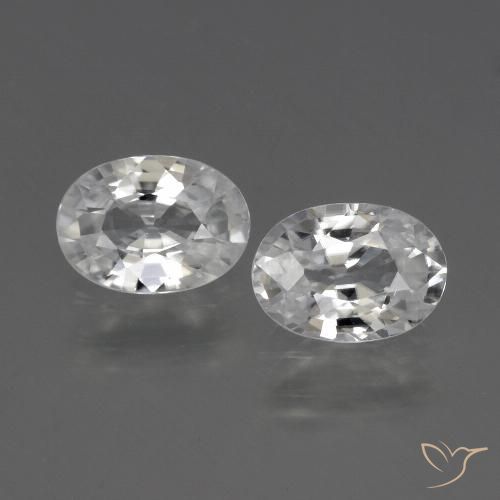 2.27ctw Natural Branco Zircão, oval, VVS