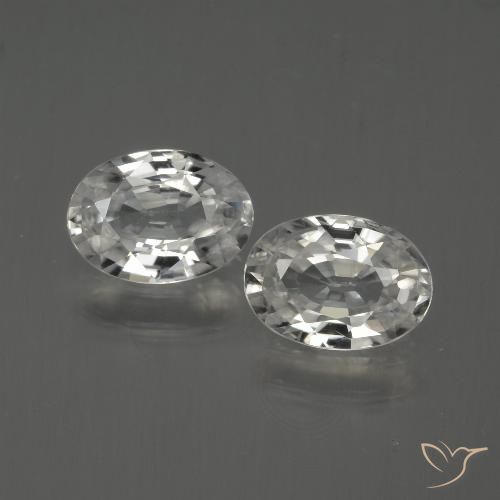 2.10ctw Natural Branco Zircão, oval, VVS