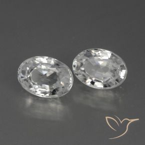 Pedras preciosas de Zircão Branco natural de 2.59 ct, oval, VVS-VS