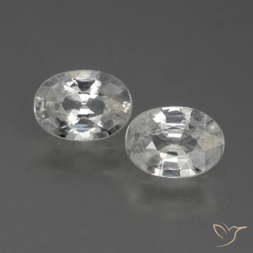 2.31ctw Natural Branco Zircão, oval, VVS-VS