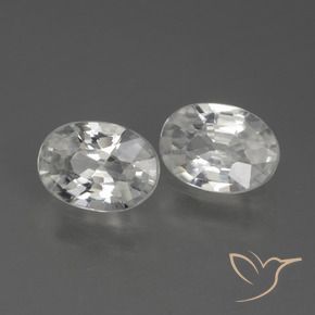 Pedras preciosas de Zircão Branco natural de 2.31 ct, oval, VVS-VS