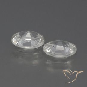 Pedras preciosas de Zircão Branco natural de 2.31 ct, oval, VVS-VS