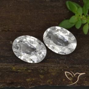 Pedras preciosas de Zircão Branco natural de 2.30 ct, oval, VVS-VS