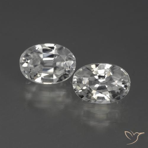 2.80ctw Natural Branco Zircão, oval, VVS
