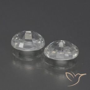 Pedras preciosas de Zircão Branco natural de 2.80 ct, oval, VVS