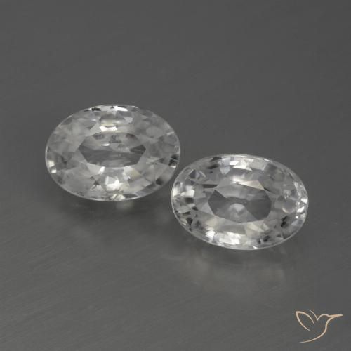 2.53ctw Natural Branco Zircão, oval, VS