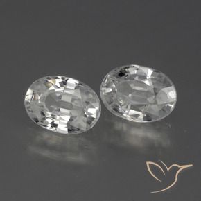 Pedras preciosas de Zircão Branco natural de 2.68 ct, oval, VVS