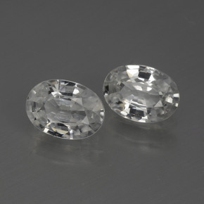 Pedras preciosas de Zircão Branco natural de 2.28 ct, Corte Oval, VVS