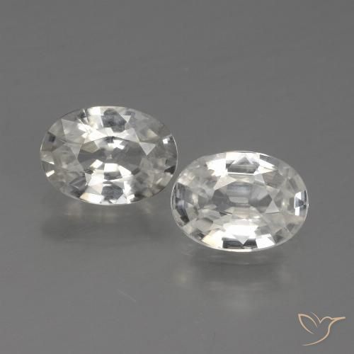 2.15ctw Natural Branco Zircão, oval, VS