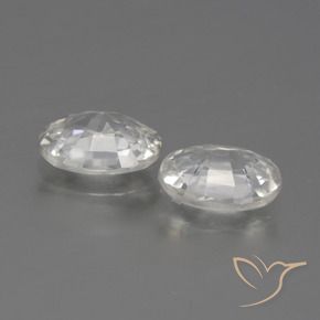 Pedras preciosas de Zircão Branco natural de 2.15 ct, oval, VS