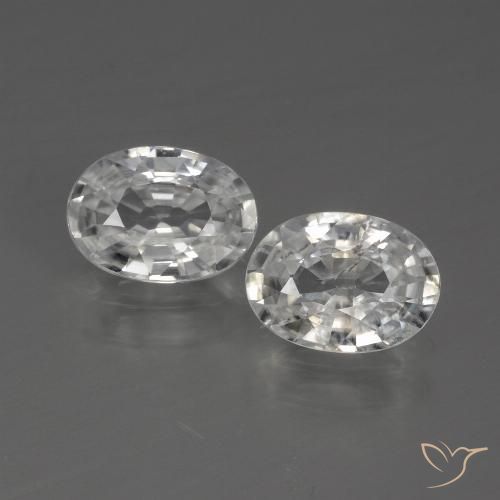 2.29ctw Natural Branco Zircão, oval, VS