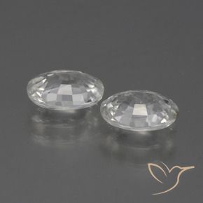 Pedras preciosas de Zircão Branco natural de 2.29 ct, oval, VS