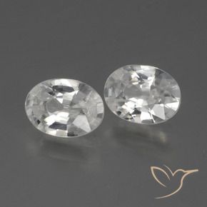 Pedras preciosas de Zircão Branco natural de 2.18 ct, oval, VVS-VS
